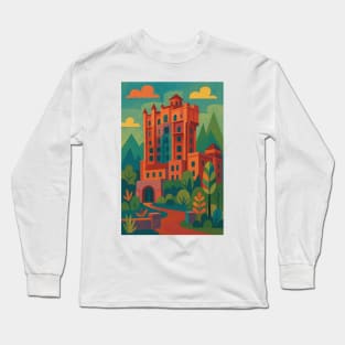 Hollywood Tower of Terror inspired by Mary Blair Long Sleeve T-Shirt